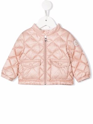 Moncler Enfant Binic logo patch down jacket - Pink