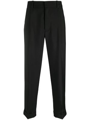 Acne Studios cropped wool-blend trousers - Black