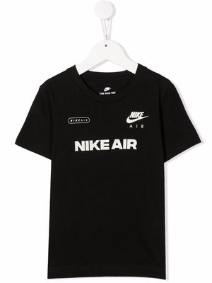 Nike Kids logo-print cotton T-Shirt - Black