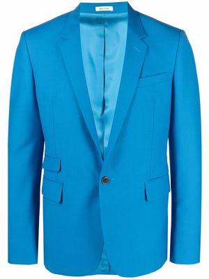 Alexander McQueen single-breasted tailored blazer - Blue