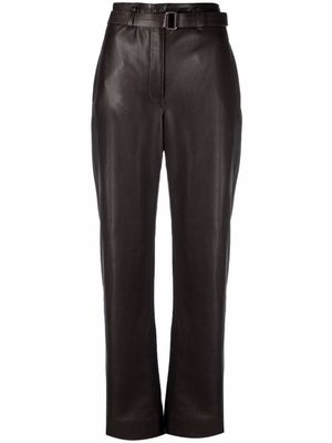 Lemaire high-waist straight trousers - Brown