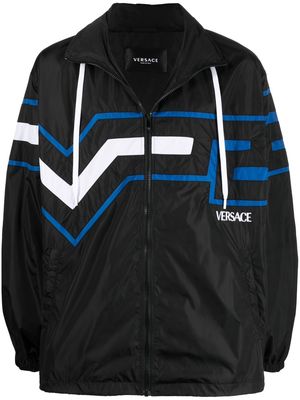 Versace Greca logo-print sports jacket - Black