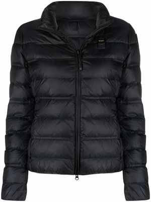 Blauer logo-patch padded jacket - Black