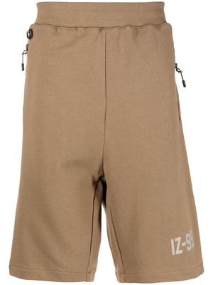 izzue Army-print shorts - Brown