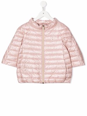 Herno Kids mock-neck quilted jacket - Pink