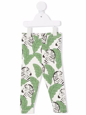 Mini Rodini zebra-print leggings - Neutrals