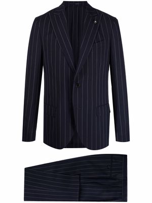 Lardini two-piece pinstripe tailored suit - Blue