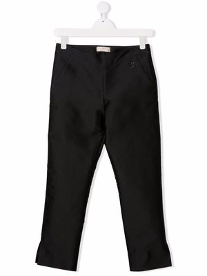 ELIE SAAB JUNIOR TEEN cropped slim-fit trousers - Black