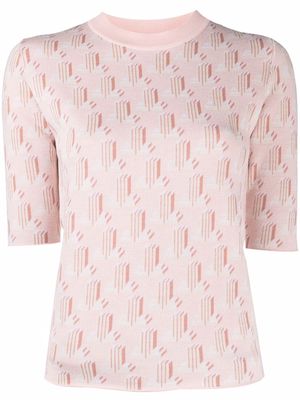 LANVIN patterned knitted top - Pink