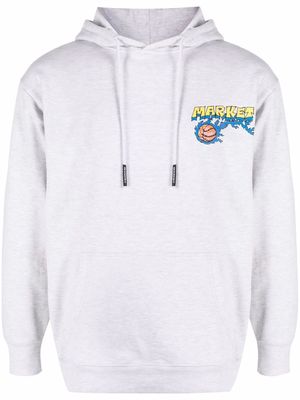 MARKET logo-print pullover hoodie - Grey