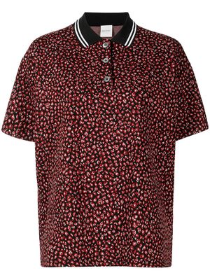 PAUL SMITH printed short-sleeve polo top - Red