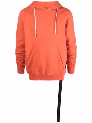 Rick Owens drawstring organic cotton hoodie - Orange