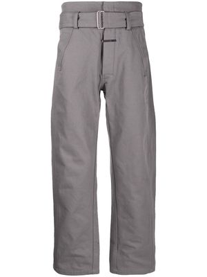 Zilver high-waisted straight-leg trousers - Grey