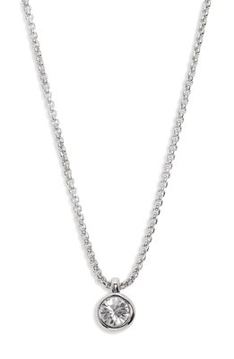 Ted Baker London Sininaa Crystal Pendant Necklace in Silver Tone Clear Crystal