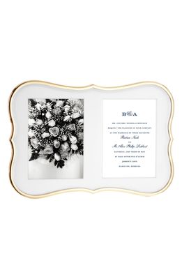 kate spade new york 'crown point' invitation bridal picture frame in Gold