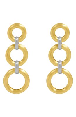 Dean Davidson Triple Frontal Hoop Earrings in Gold/Silver