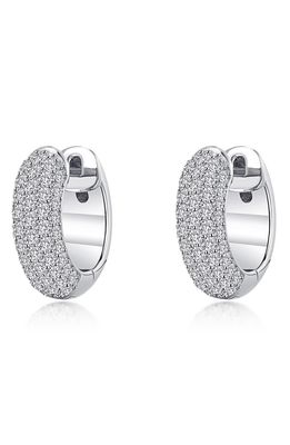 Lafonn Simulated Diamond Huggie Hoop Earrings in White