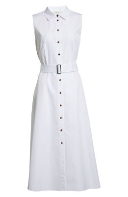 Lafayette 148 New York Organic Cotton Poplin Shirtdress in White