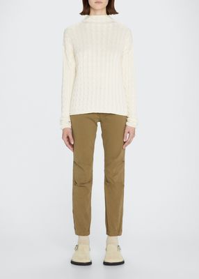The Mirabelle Mock-Neck Cable-Knit Sweater