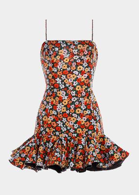Tumbao Floral Flounce Mini Dress