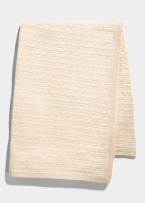 Cashmere Baby Cable Throw Blanket