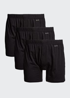 Men's 3-Pack Pima Cotton Knit Boxers