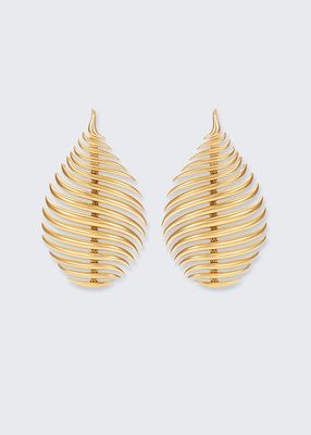 Flame Earrings in 18k Yellow Gold