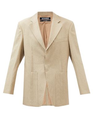 Jacquemus - Homme Oversized Flax Suit Jacket - Womens - Beige