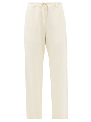 The Row - Dandy Silk-blend Canvas Trousers - Womens - Ivory