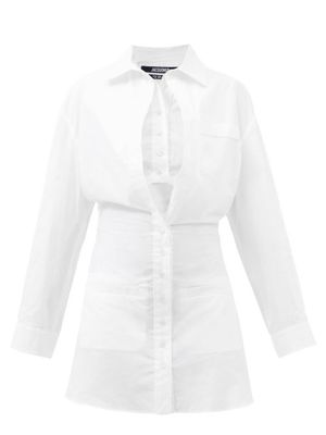 Jacquemus - Baunhilha Cutout Cotton-poplin Shirt Dress - Womens - White