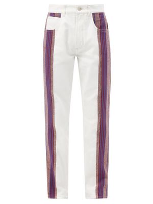 Wales Bonner - Keita Striped Jeans - Mens - White