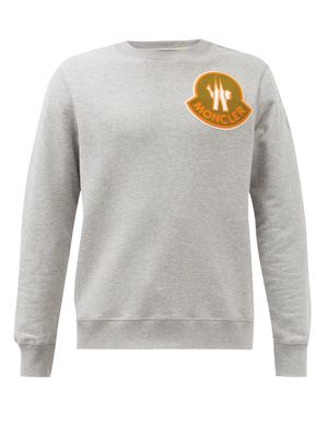 2 Moncler 1952 - Logo-print Cotton-jersey Sweatshirt - Mens - Grey