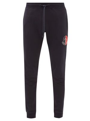 2 Moncler 1952 - Logo-patch Cotton-jersey Track Pants - Mens - Black