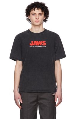 Stolen Girlfriends Club Black Universal Pictures Edition 'Jaws' Logo T-Shirt