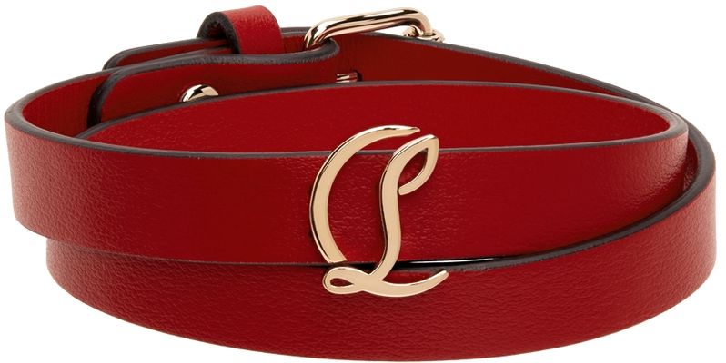 Christian Louboutin Red Logo Bracelet
