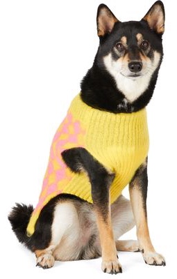 Ashley Williams SSENSE Exclusive Yellow & Pink Intarsia Mohair Sweater