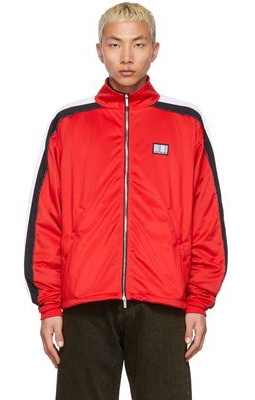 VTMNTS Red Tailored Tracksuit Zip-Up Sweater