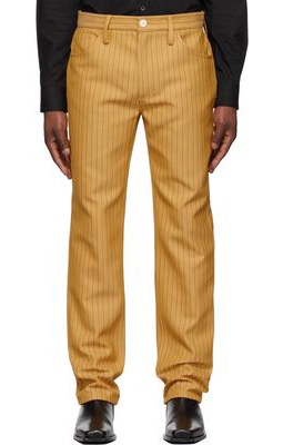 Séfr SSENSE Exclusive Yellow Pinstripe Londré Trousers