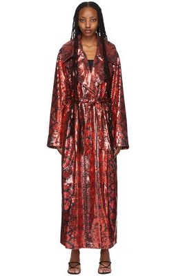 adidas x IVY PARK Red Sequinned Duster Dress