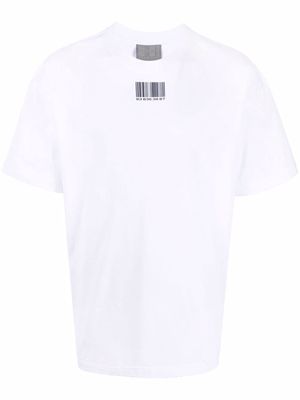 VTMNTS barcode-print cotton T-shirt - White