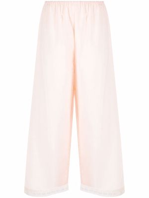 Eres bisou cotton-silk blend trousers - Pink