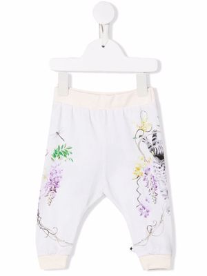 Molo floral-print organic-cotton track pants - Neutrals