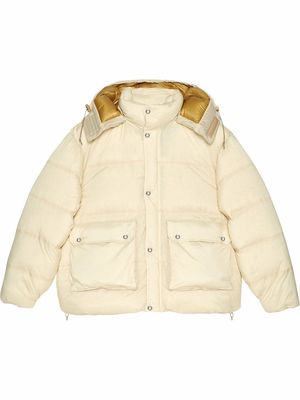 Gucci x The North Face printed padded jacket - White