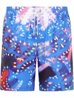 Dolce & Gabbana graphic-print swimming shorts - Blue