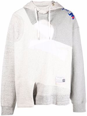 Maison Mihara Yasuhiro patchwork pullover hoodie - Grey