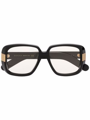 Gucci Eyewear oversized-frame eyeglasses - Black