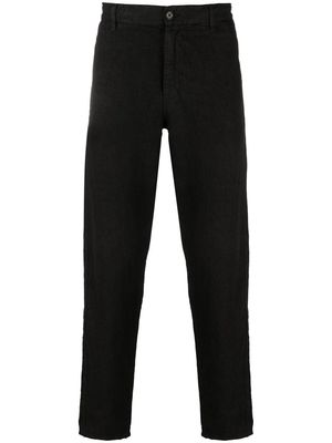 ASPESI straight-leg linen trousers - Black