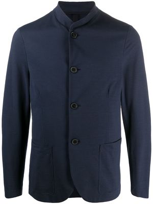 Harris Wharf London stand-up collar single-breasted blazer - Blue