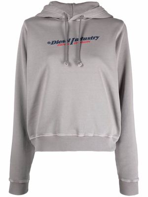 Diesel graphic-print cotton hoodie - Grey