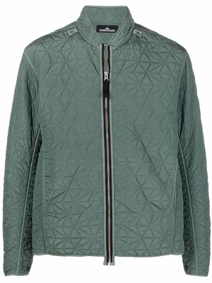 Stone Island Shadow Project quilted bomber jacket - Green